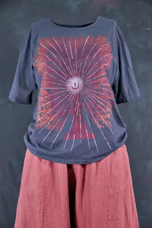 1171-Fiona Tee Charcoal Navy-Cosmic Tree