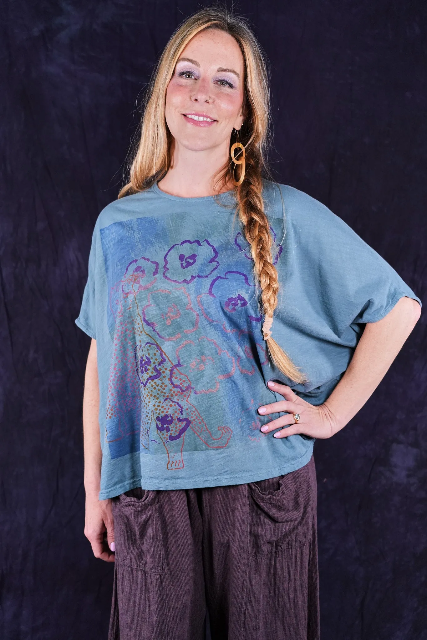 1598-2 Cricket Tee Sea-P