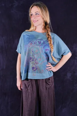 1598-2 Cricket Tee Sea-P