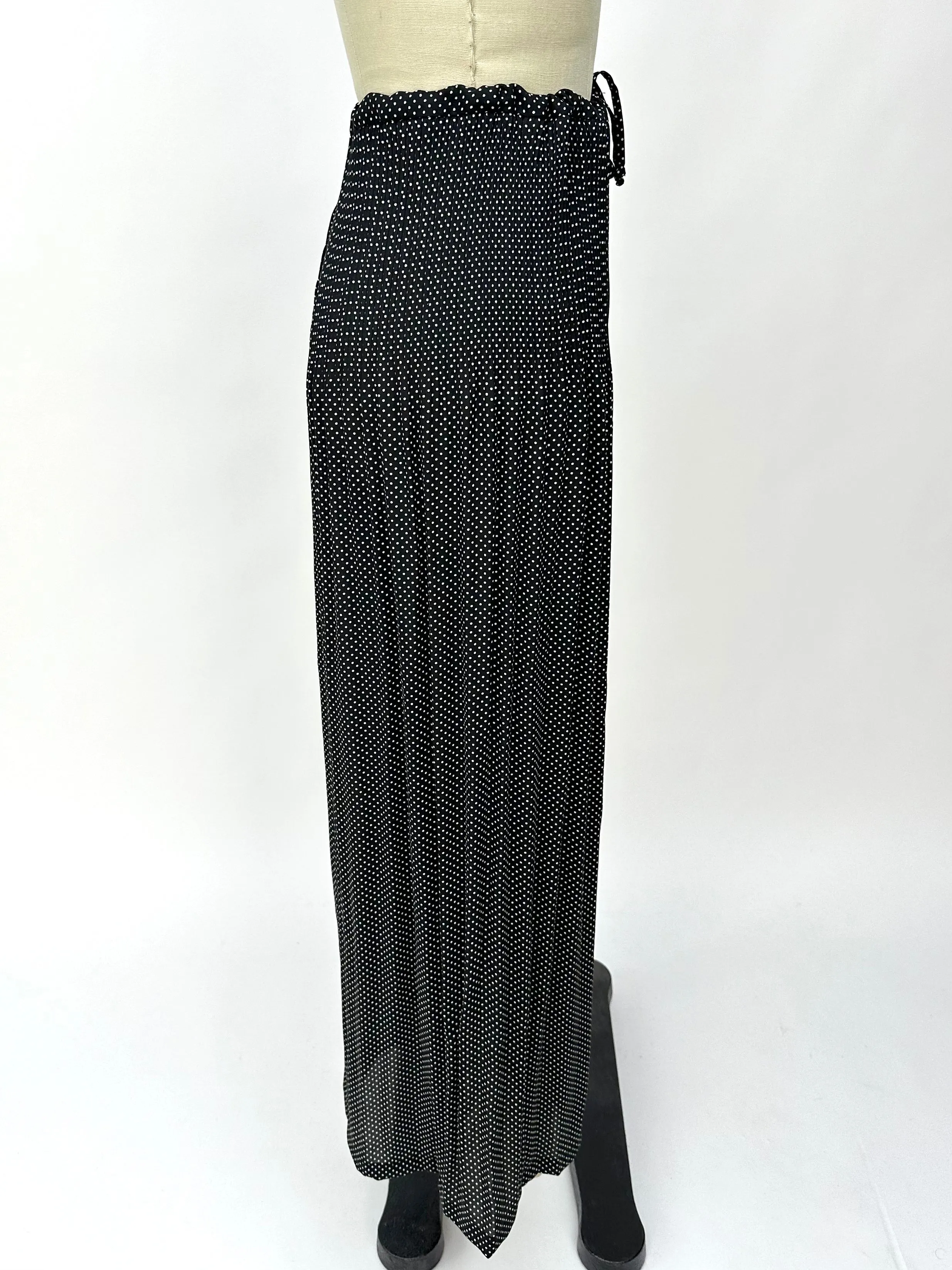 1990s Vivienne Tam Polka Dot Palazzo Pants