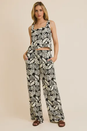 abstract feelings drawstring pants