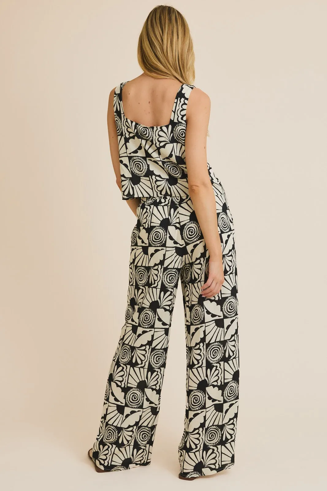 abstract feelings drawstring pants