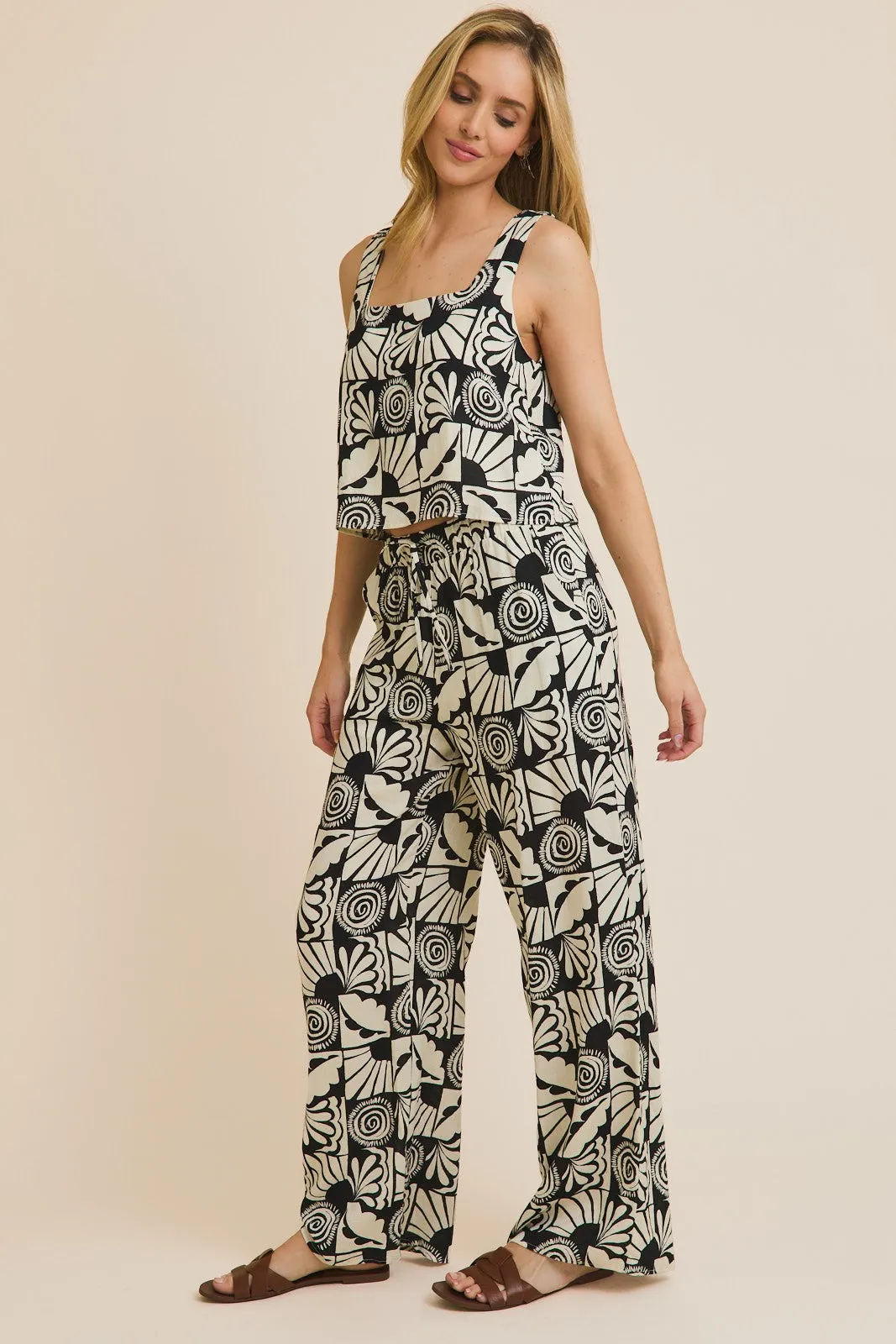 abstract feelings drawstring pants