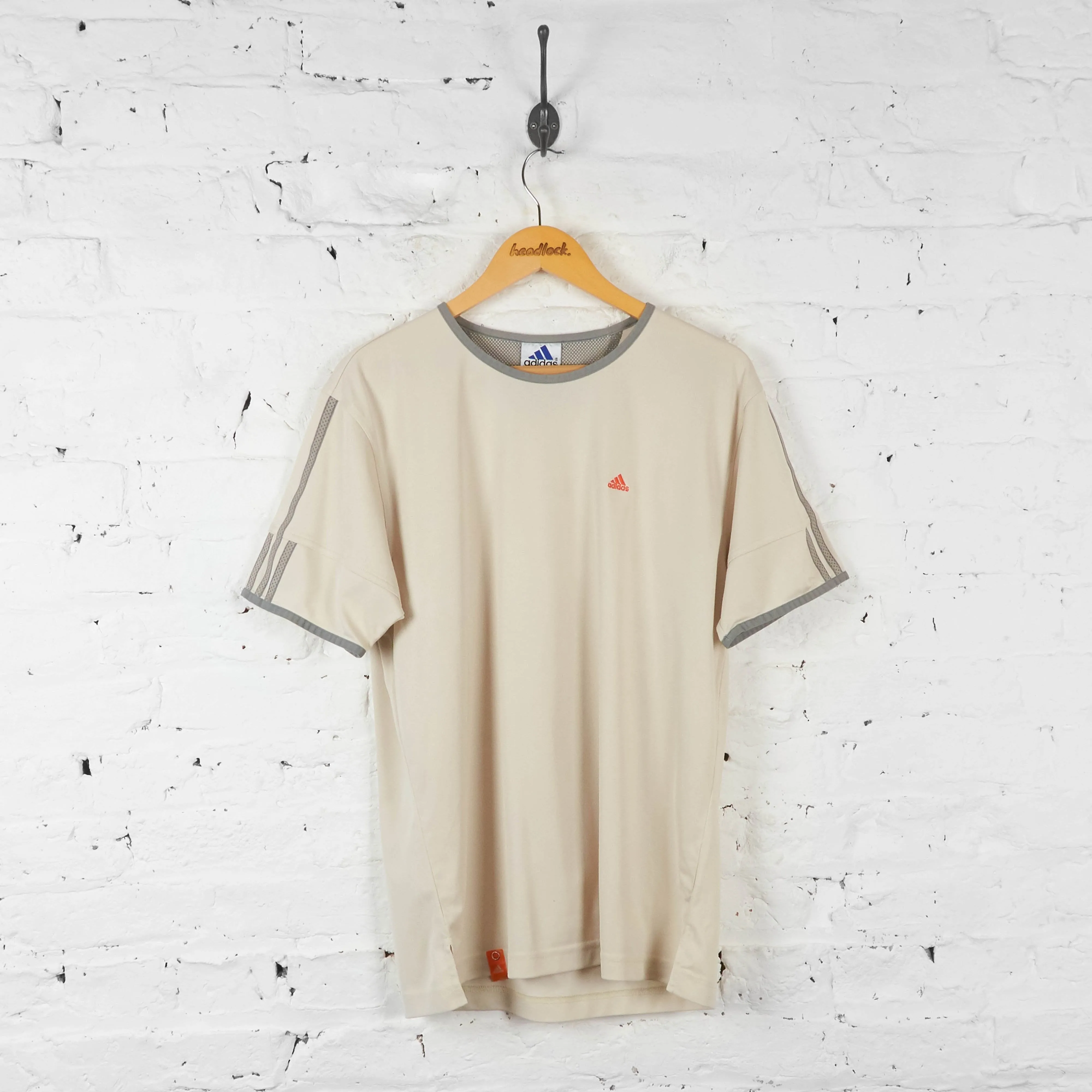Adidas 90s Sports T Shirt - Beige - L