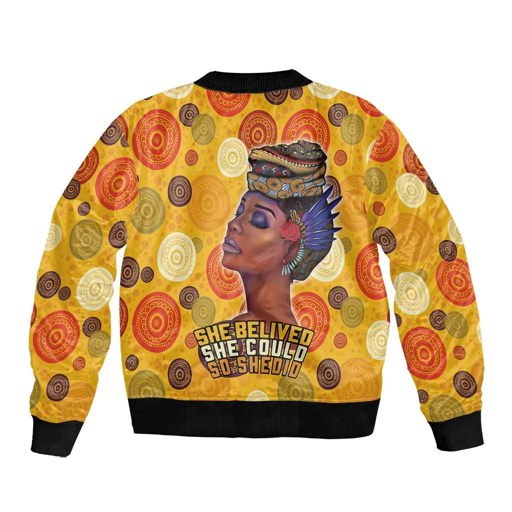 African Women Bomber Jacket She Believed She Could So She Did DT03