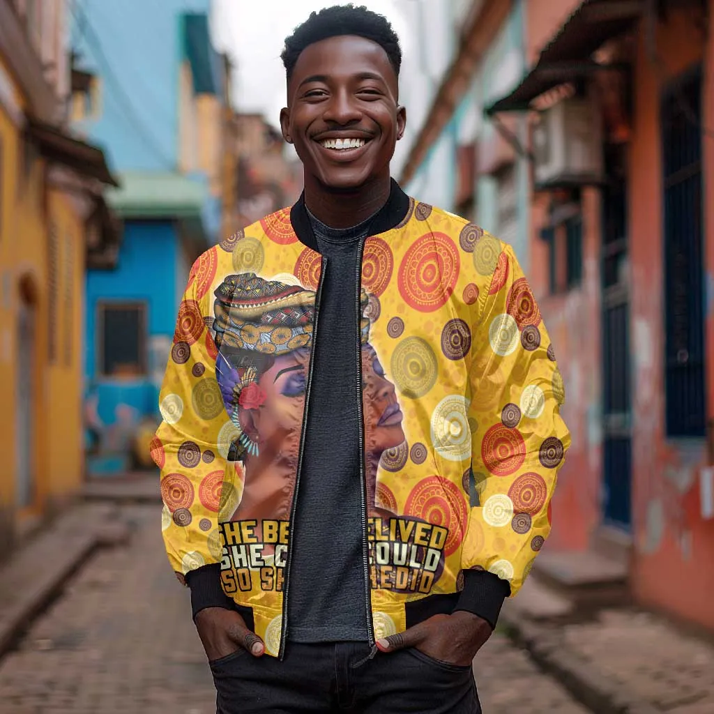African Women Bomber Jacket She Believed She Could So She Did DT03