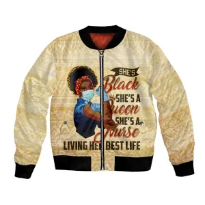 Afro Nurses Bomber Jacket Black Queen African DT02