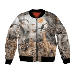 Afro Safari Animals Bomber Jacket LT18