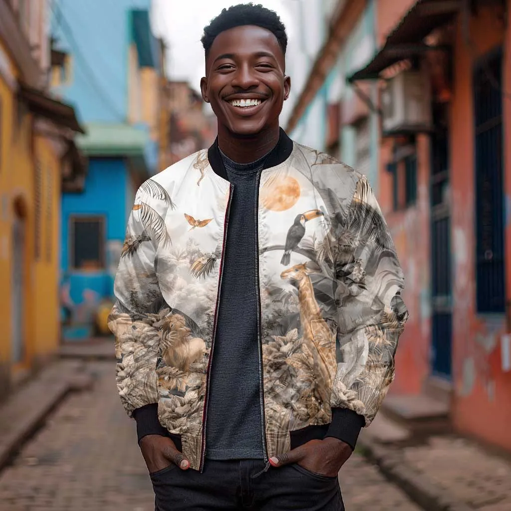 Afro Safari Animals Bomber Jacket LT18