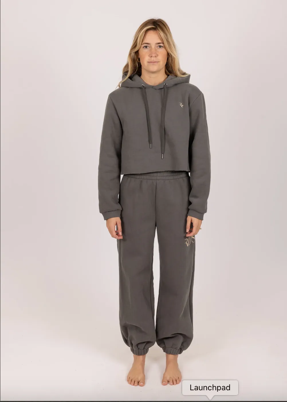 ALEXIA CROP HOODED FLEECE
