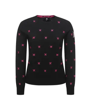 ANEW Golf: Women Monogram Logo Point Pullover Sweater - Black