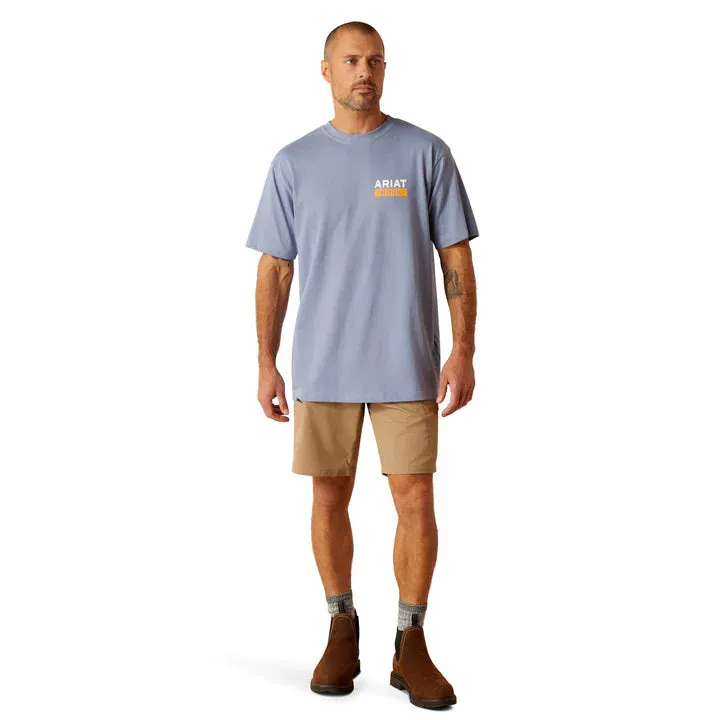 Ariat Mens Rebar Cotton Strong Roughneck T-Shirt Heather