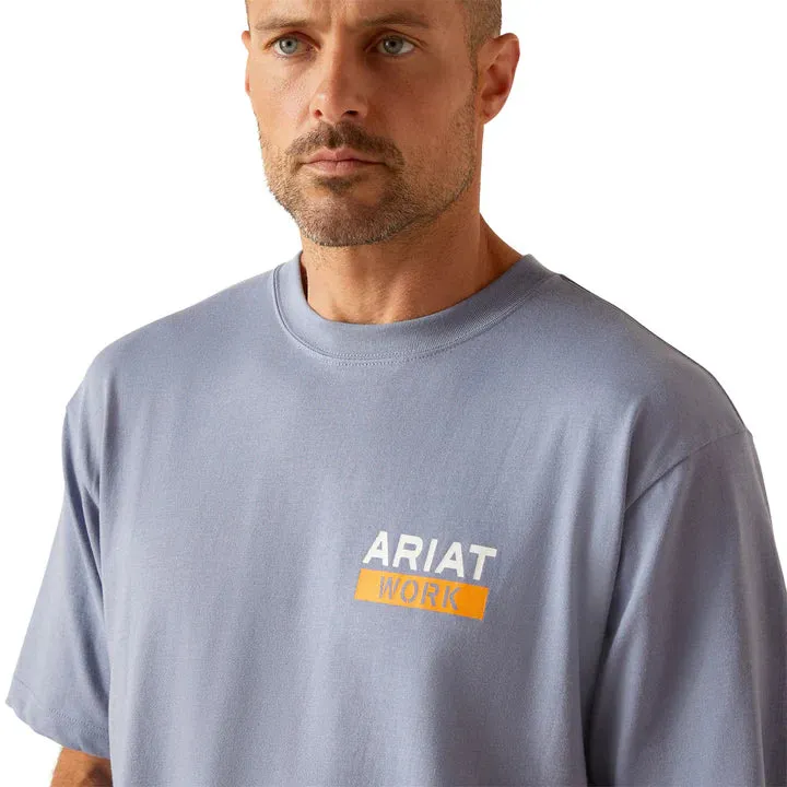 Ariat Mens Rebar Cotton Strong Roughneck T-Shirt Heather