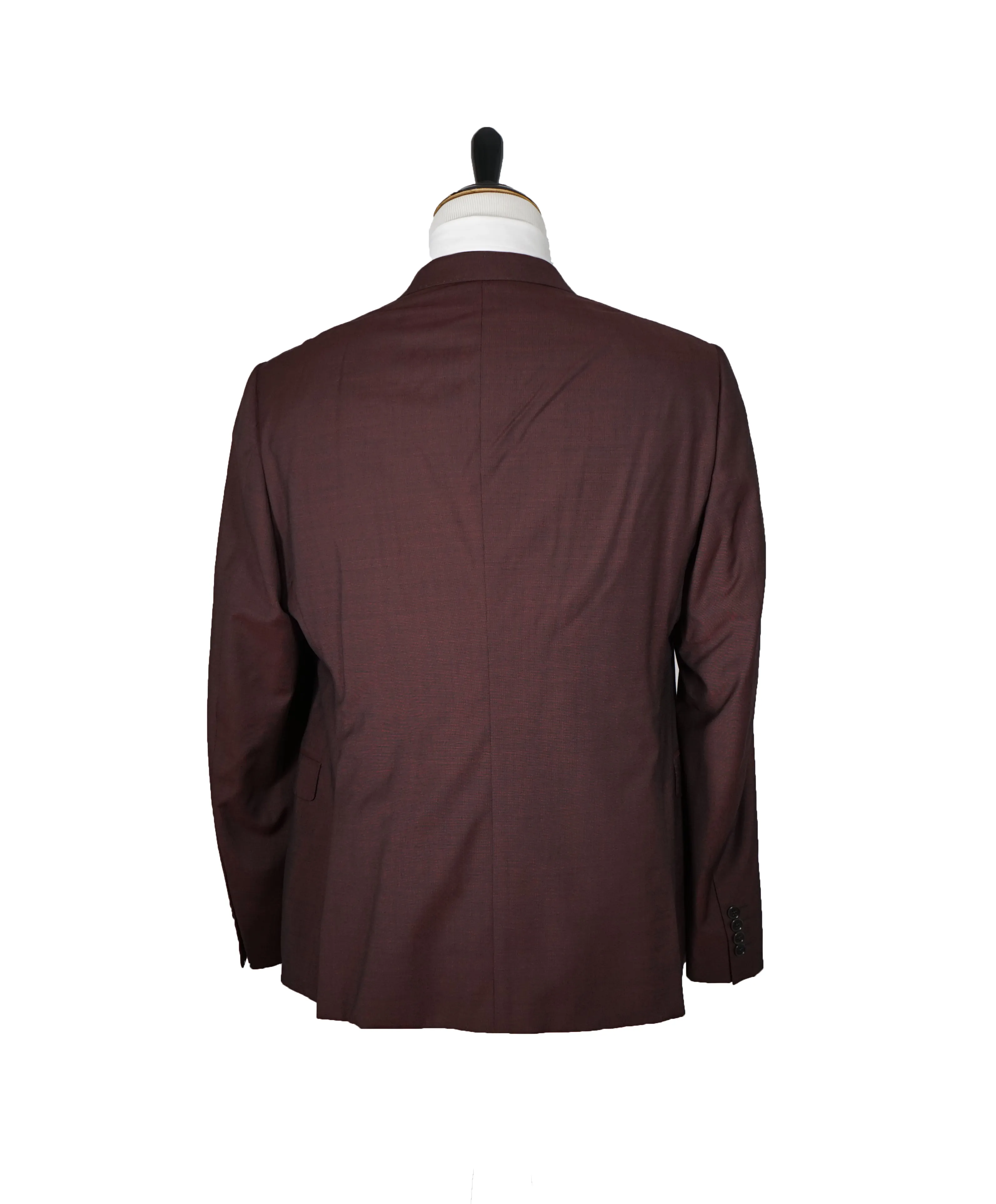 ARMANI COLLEZIONI - M Line Burgundy Birdseye Suit - 48R