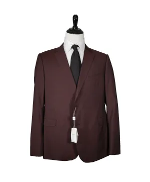 ARMANI COLLEZIONI - M Line Burgundy Birdseye Suit - 48R