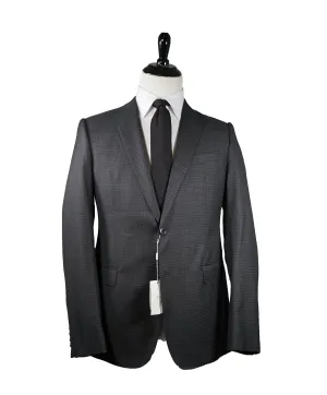 ARMANI COLLEZIONI - “M Line” Micro-Check Basket Weave Gray Suit - 40L
