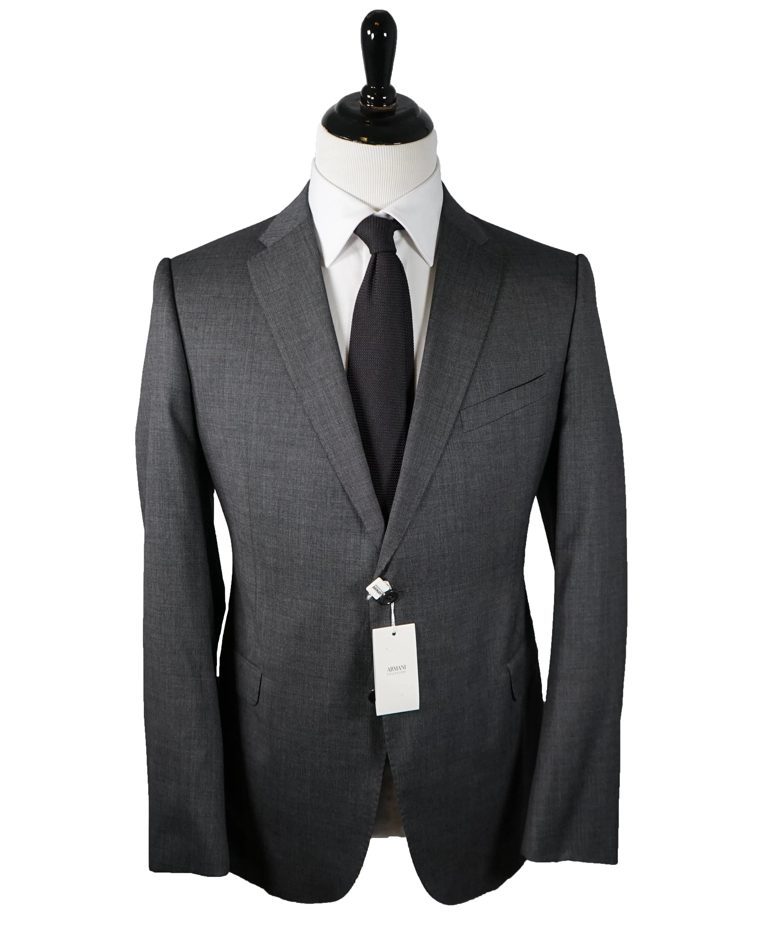 ARMANI COLLEZIONI - “METROPOLITAN” Slim Gray Textured Suit - 44R