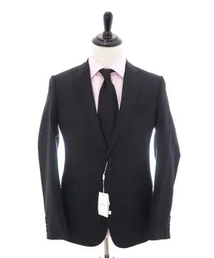 ARMANI COLLEZIONI -  "M Line" Slim Modern Black Notch Lapel Suit - 40R