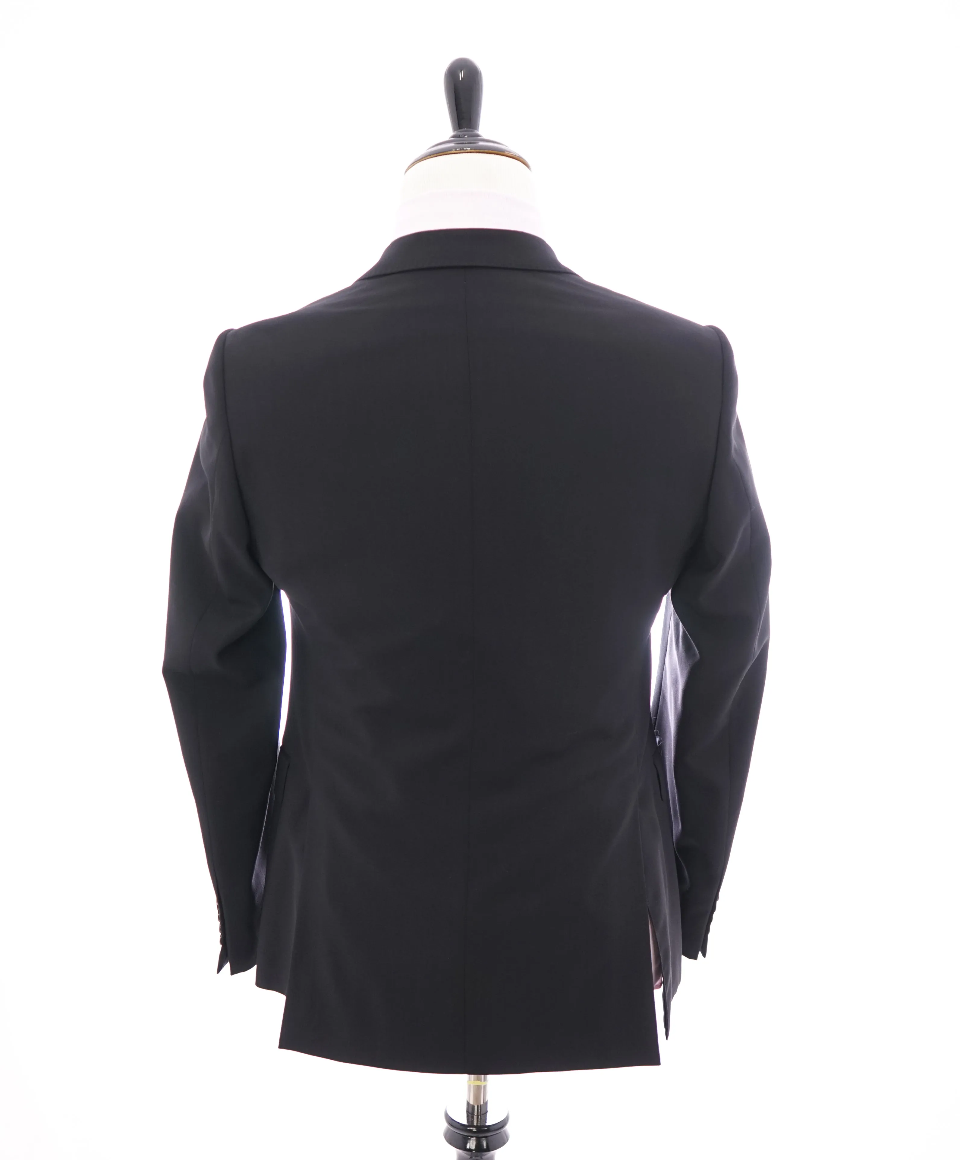 ARMANI COLLEZIONI -  "M Line" Slim Modern Black Notch Lapel Suit - 40R