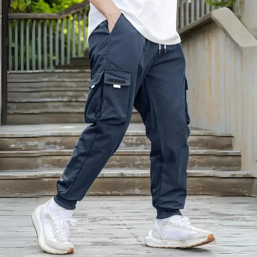 Athanasios - stylish men's cargo trousers with adjustable drawstring