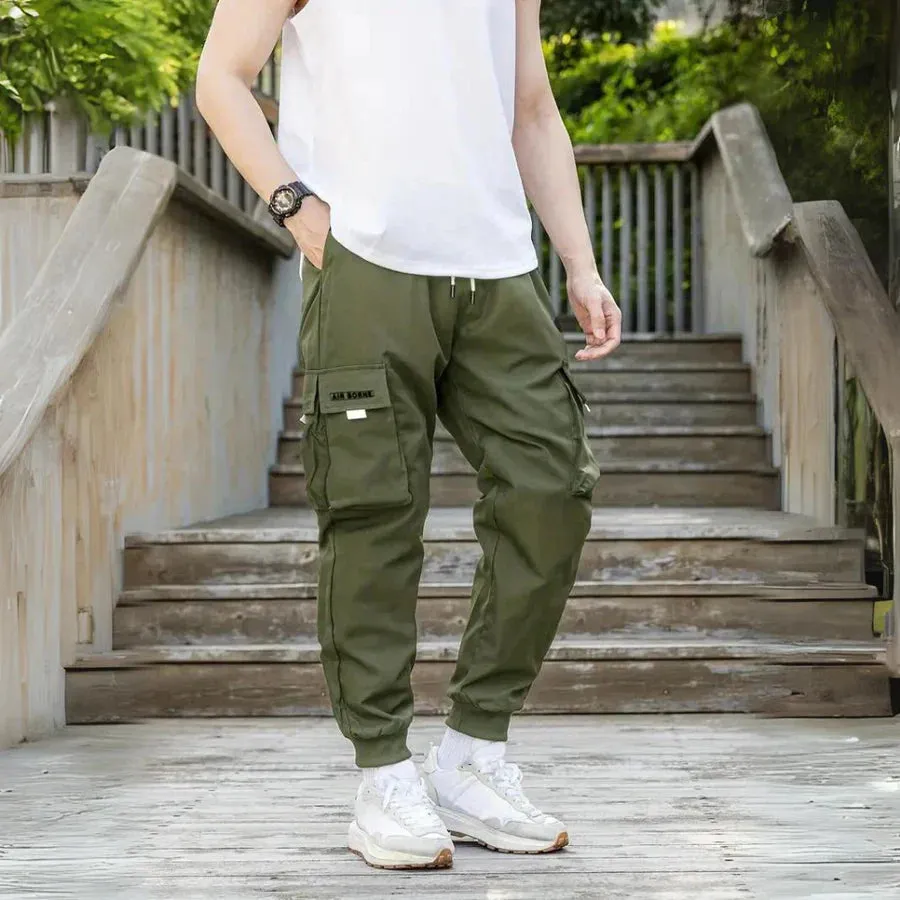 Athanasios - stylish men's cargo trousers with adjustable drawstring