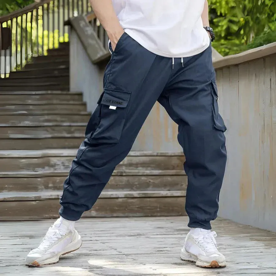 Athanasios - stylish men's cargo trousers with adjustable drawstring
