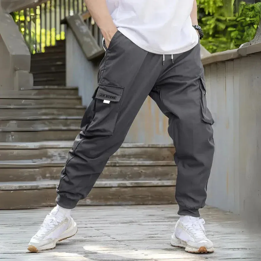Athanasios - stylish men's cargo trousers with adjustable drawstring