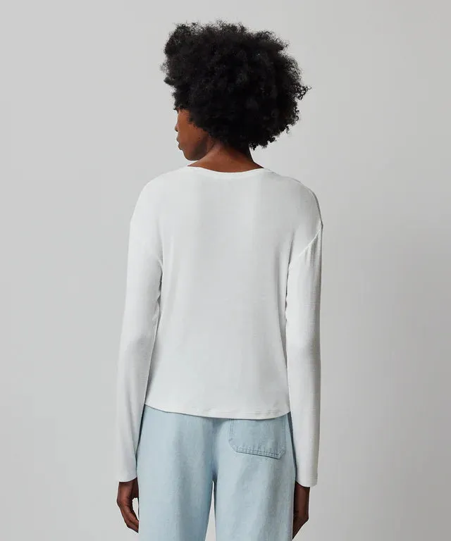 ATM Modal Rib Long Sleeve Boxy Tee