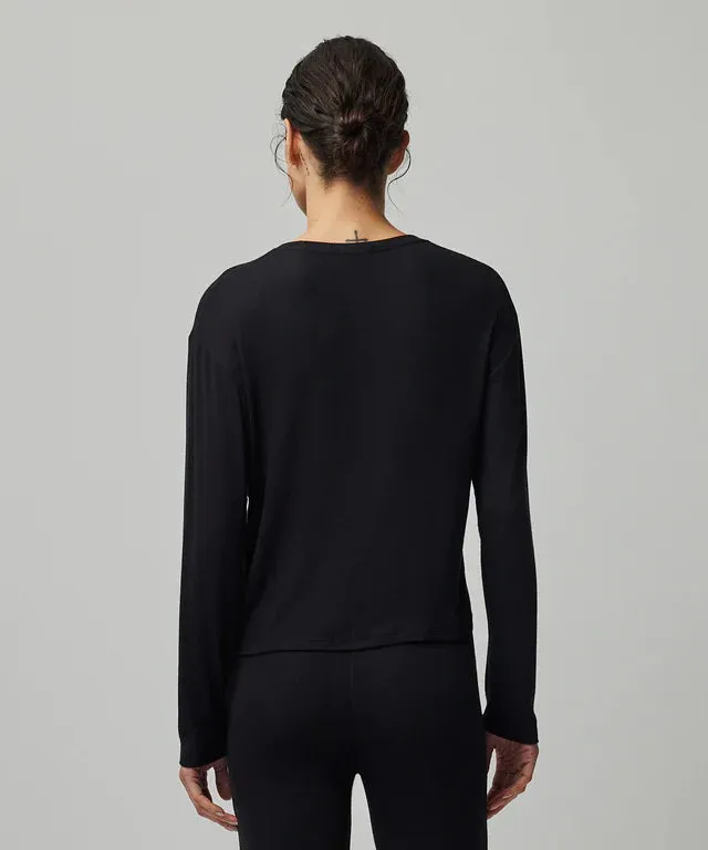 ATM Modal Rib Long Sleeve Boxy Tee