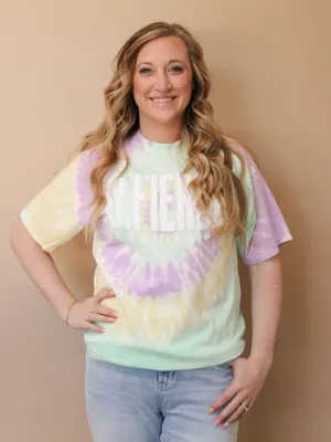 B FIERCE BRANDED TIE-DYE T-SHIRT