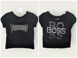 BABY GIRL SIZE 18/24 MONTHS - CHILDREN'S PLACE, 2 Pack Graphic T-shirts EUC B47