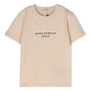 Balmain Kids Toddler's Dual-Color Logo Print T-Shirt