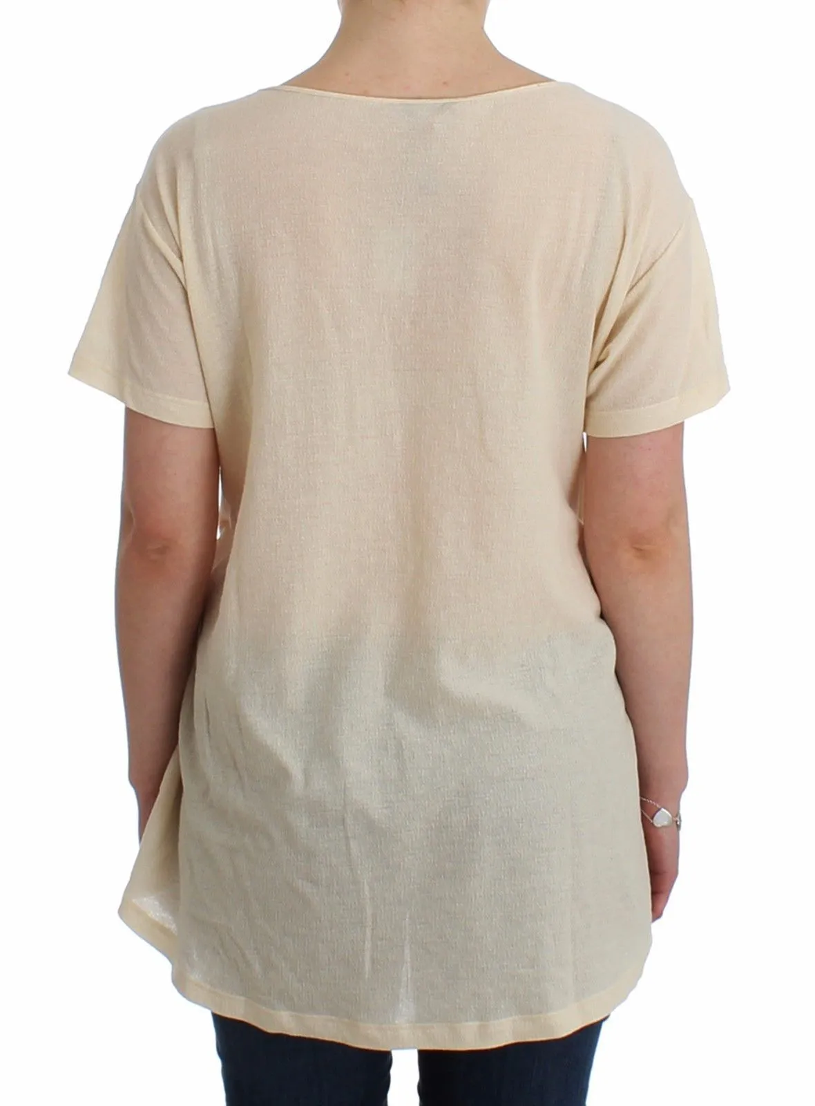 Beachwear White Maxi T-Shirt Top Blouse