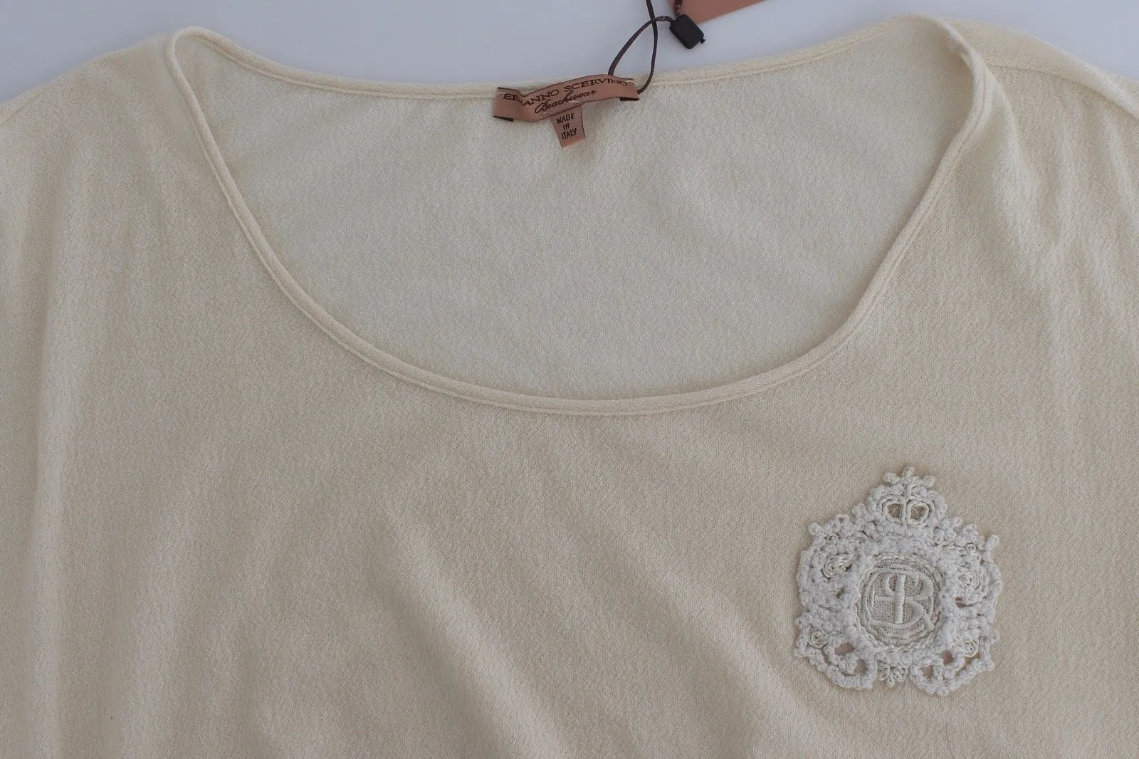 Beachwear White Maxi T-Shirt Top Blouse