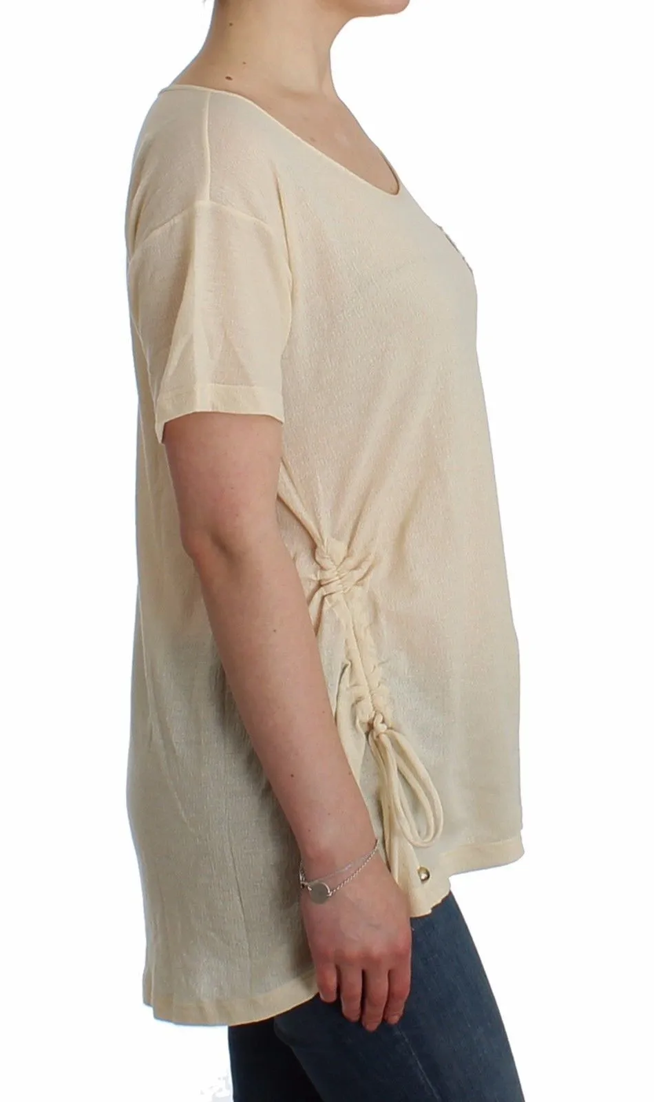 Beachwear White Maxi T-Shirt Top Blouse