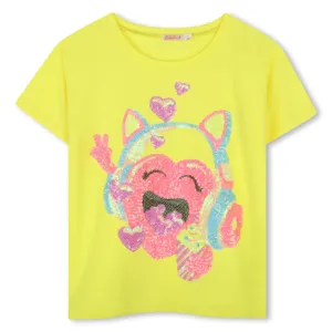 Billieblush Girls Lemon Happy Heart Summer T-Shirt