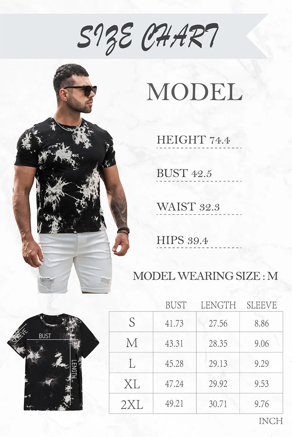 Black American Flag Star Tie Dyed Print Men's Graphic T-shirt