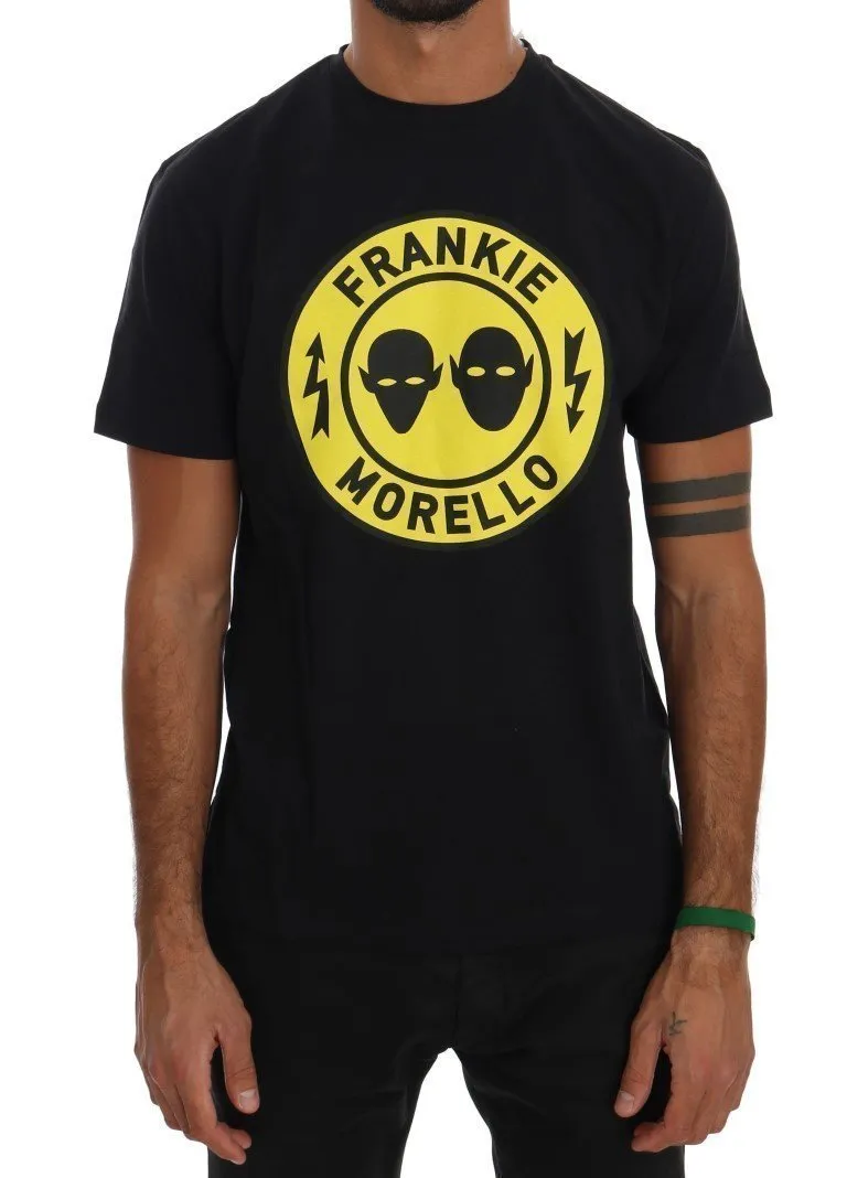 Black Cotton Crewneck T-Shirt