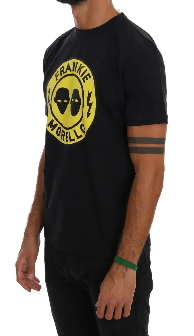 Black Cotton Crewneck T-Shirt