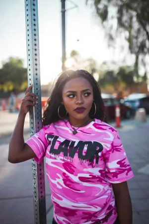 Black Flavor | Pink Camo Tee