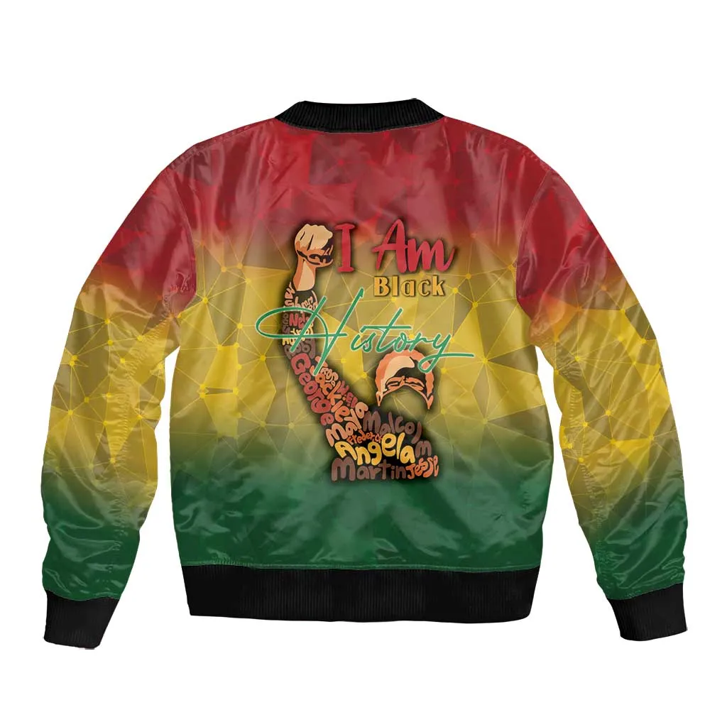 Black History Month Bomber Jacket I Am Black DT04