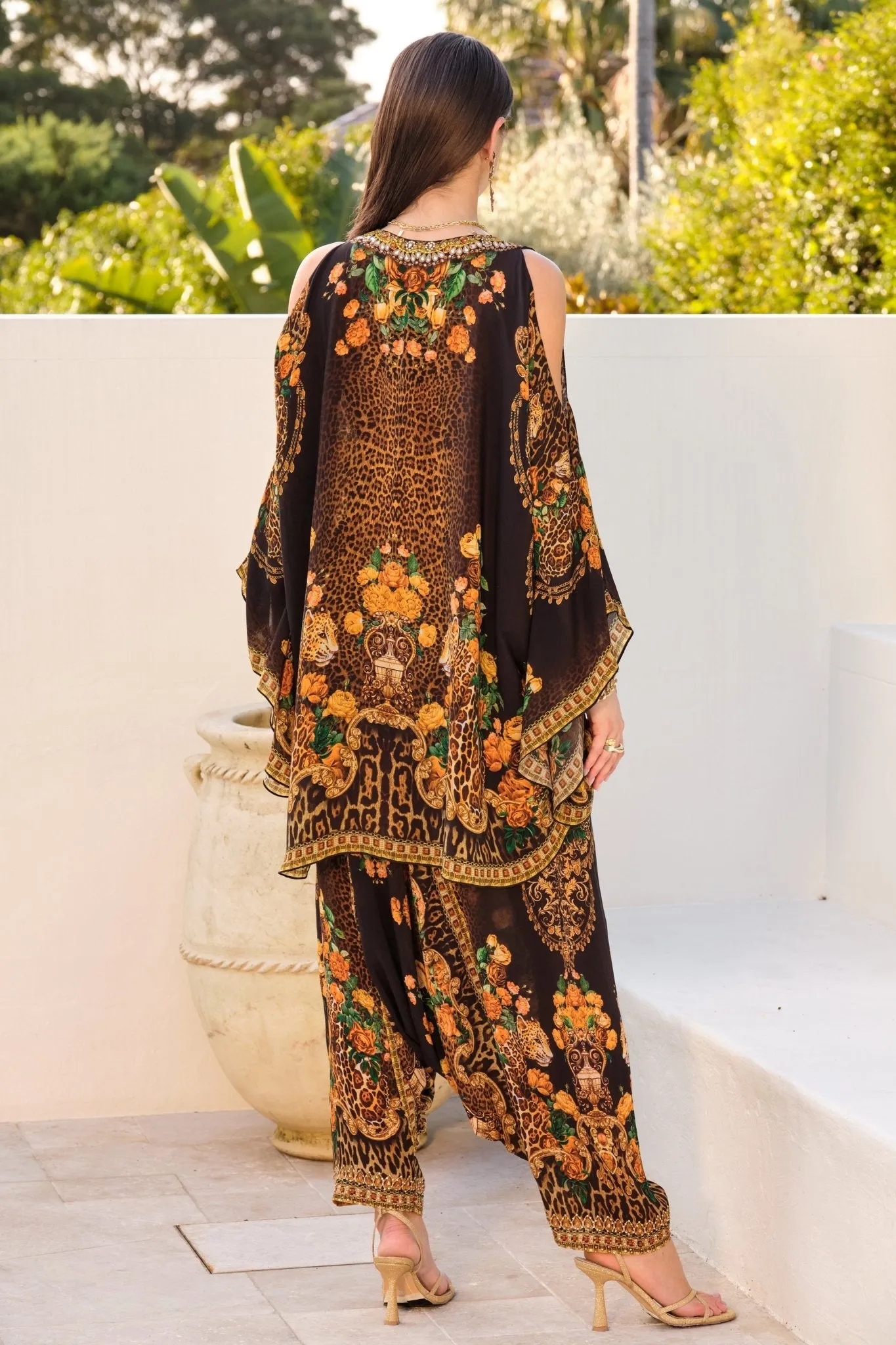 BLACK LEOPARDESS HAREM PANTS