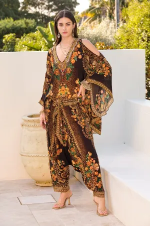 BLACK LEOPARDESS HAREM PANTS