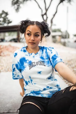 Black SA Curve | Blue Cloud Tee