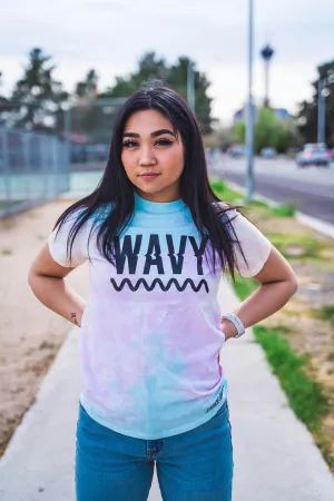 Black Wavy | Jelly Lavender Sky Tee