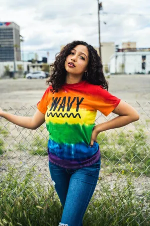 Black Wavy | Rainbow Pride Tee