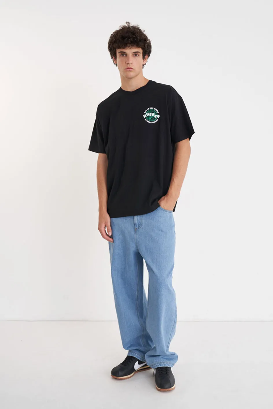 Block Tee 220/Stratos - Washed Black