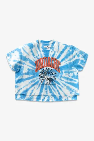BLUE LAGOON TIE-DYE CROPPED T-SHIRT