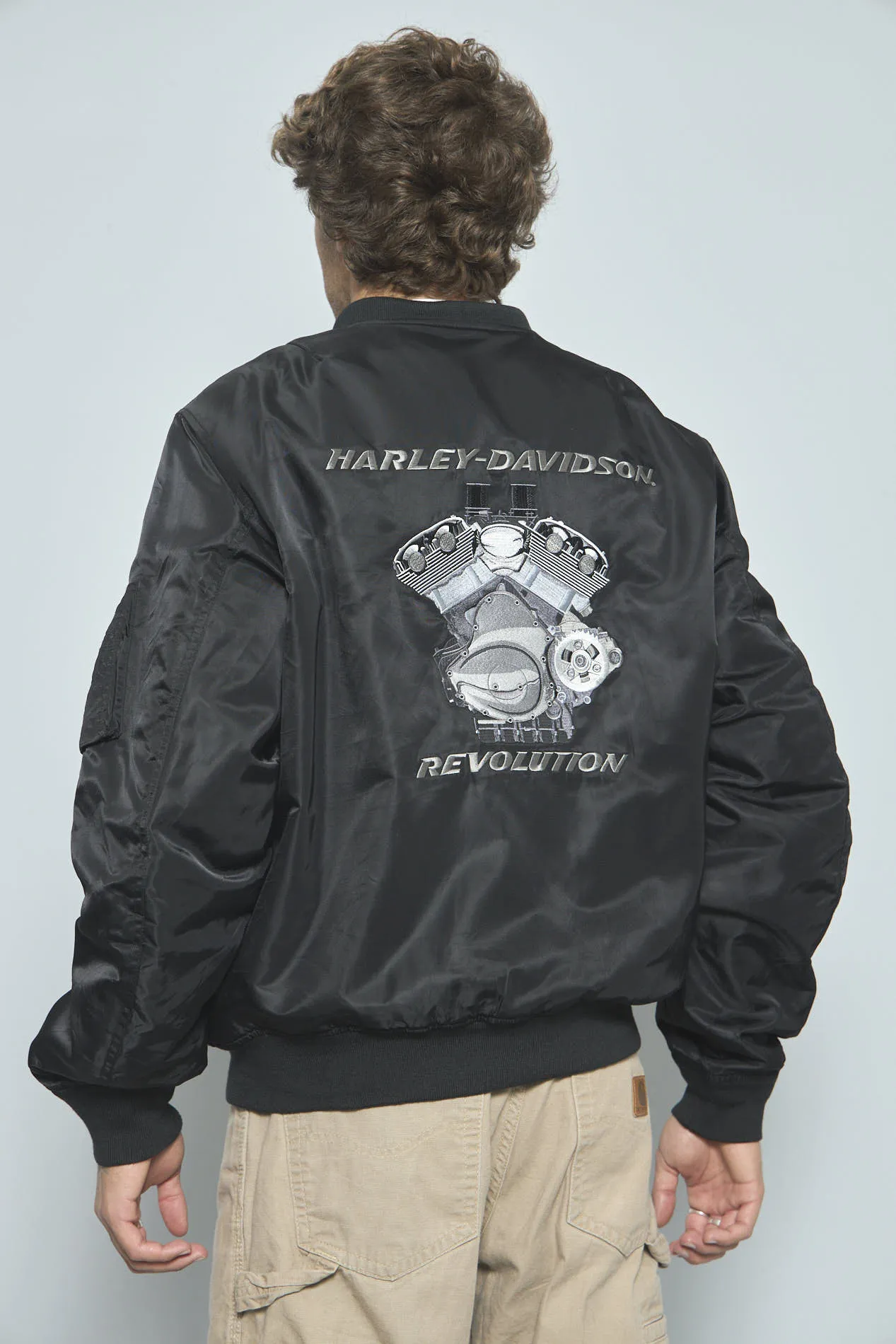 Bomber Negro harley davidson Talla L
