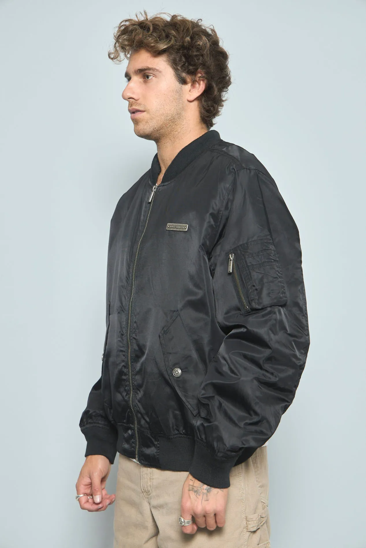 Bomber Negro harley davidson Talla L